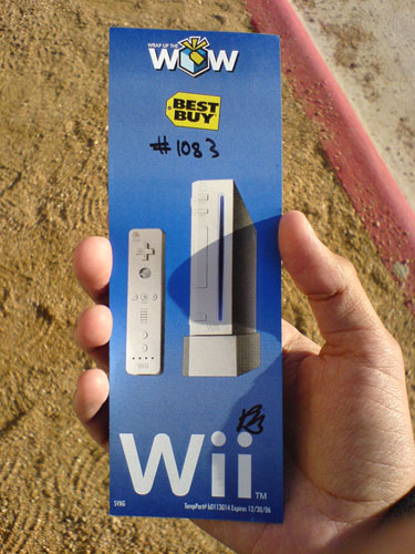 my Wii ticket